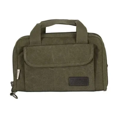 Allen 8245 Heritage Attache Case Olive 2 Handguns Canvas