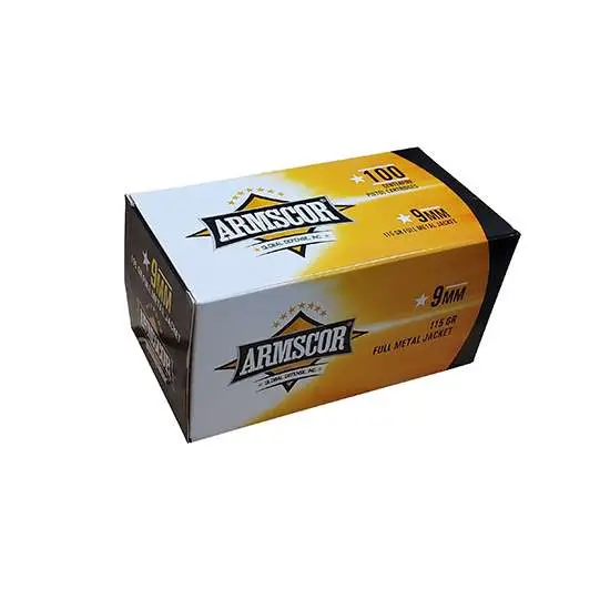 ARMSCOR AMMO 9MM LUGER 124GR. FMJ VALUE PACK 100 ROUND PACK