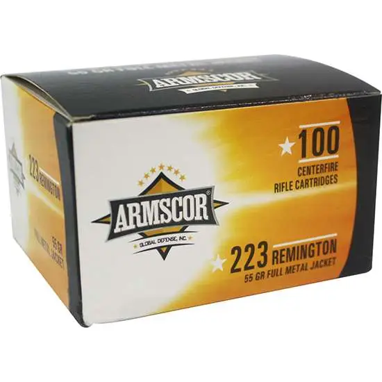 Armscor 50447 Rifle  223 Rem 55 gr Full Metal Jacket (FMJ) 100 Bx/ 12 Cs