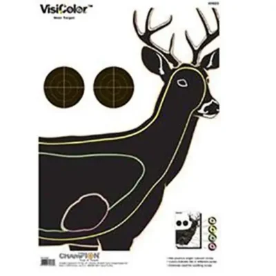 Champion Targets 45823 VisiColor  Hanging Paper 13″ x 18″ Deer Black 10 Pack
