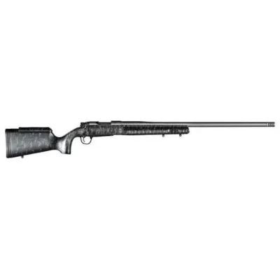Christensen Arms 8010201500 Mesa Long Range 338 Lapua Mag 3+1 27″ Threaded Barrel, Tungsten Gray Cerakote, Black with Gray Webbing Stock