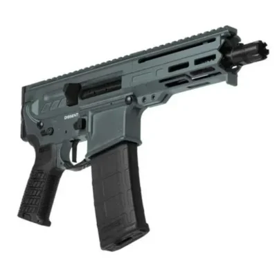 CMMG 30A0E33-CG Dissent 300 Blackout 30+1 6.50″, Charcoal Green Cerakote Rec, OEM Grip, Picatinny Buffer Adapter