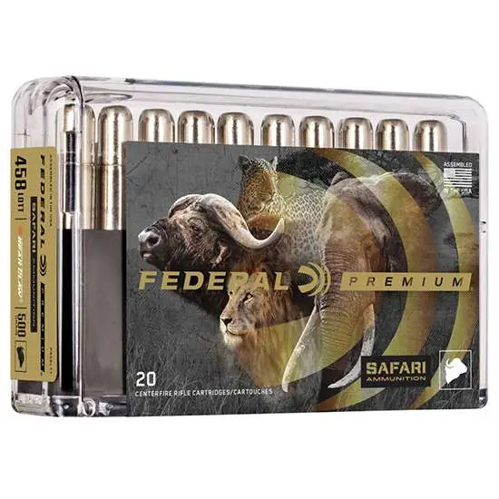 Federal P458LT1 Premium Safari Cape-Shok 458 Lott 500 gr Trophy Bonded Bear Claw