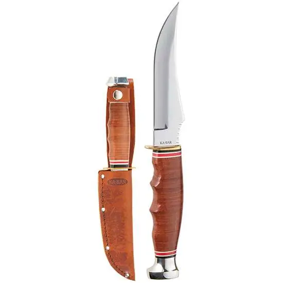 Ka-Bar 1233 Skinner 4.38″ Skinner Plain Leather Handle Fixed W/Sheath Ka-Bar 1233 Skinner 4.38″ Skinner Plain Leather Handle Fixed W/Sheath