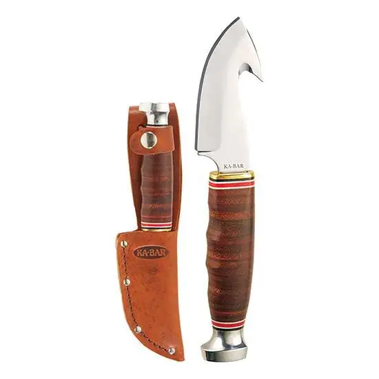 Ka-Bar 1234 Game Hook 3.25″ Gut Hook Plain Leather Handle Fixed W/Sheath Ka-Bar 1234 Game Hook 3.25″ Gut Hook Plain Leather Handle Fixed W/Sheath