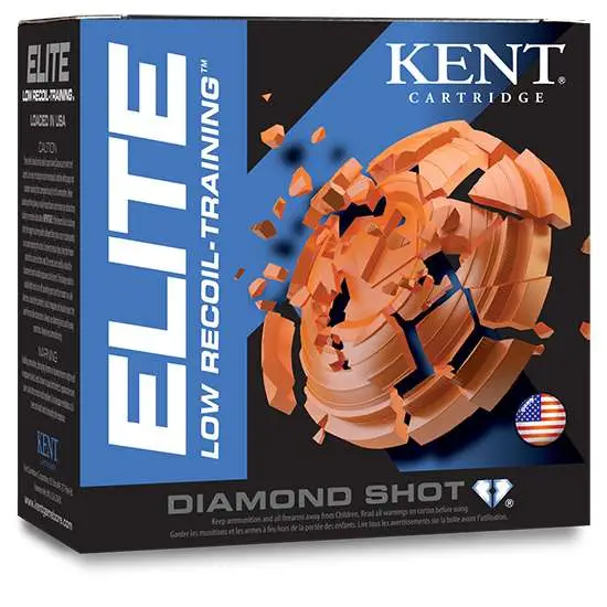 Kent Cartridge E12L248 Elite Low Recoil/Training 12 Gauge 2.75″ 7/8 oz 8 Shot 25