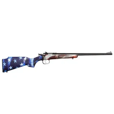 Crickett KSA2169 Crickett  22 LR 1 16.13″ Blued One Nation American Flag Right Y