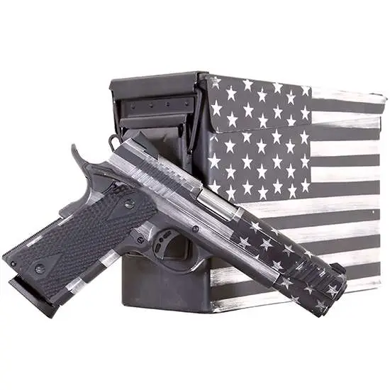 Armscor Citadel CITC45FUSGAC M-1911 with Ammo Can 45 ACP 5″ 8+1 American Flag Battleworn