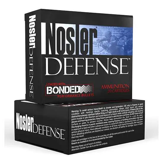 Nosler 39873 Defense  45 ACP 230 gr Bonded Tipped 20 Bx/ 10 Cs