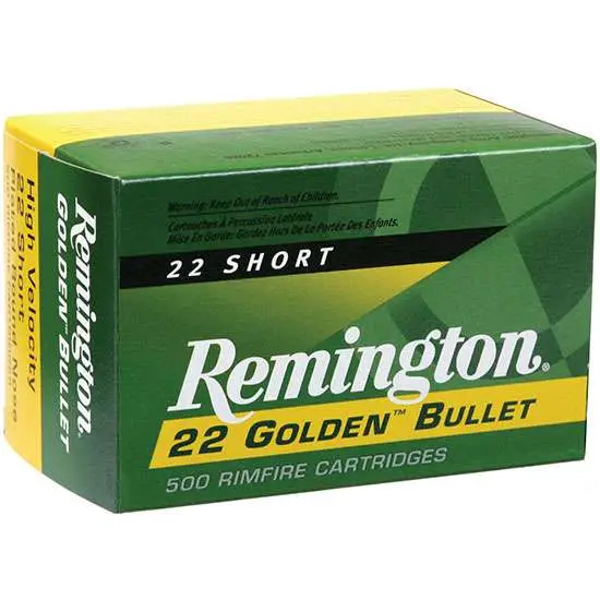 Remington Ammunition 1022 Golden Bullet 22 Short 29 gr Plated Lead Round Nose 5 Remington Ammunition 1022 Golden Bullet 22 Short 29 gr Plated Lead Round Nose 5