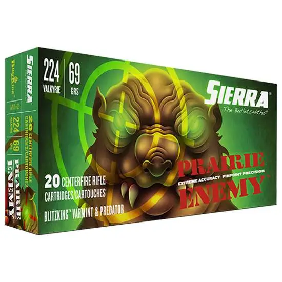 Sierra A717112 GameChanger 224 Valkyrie 69 gr Sierra BlitzKing 20 Bx/ 10 Cs Sierra A717112 GameChanger 224 Valkyrie 69 gr Sierra BlitzKing 20 Bx/ 10 Cs