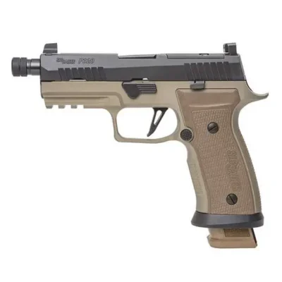 Sig Sauer 320AXGCA9CWCBTTBR2 P320 AXG Combat Limited Edition 9mm Luger 21+1 4.60″ Black Nitron, Serrated/Optic Ready Slide, Coyote Hogue G10 Grips & Backstrap Grip