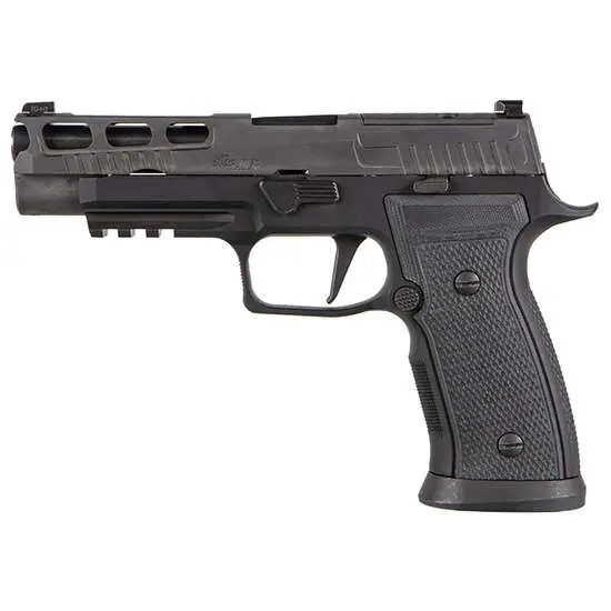 Sig Sauer 320AXGF9BXR3PROR2 P320 AXG Pro 9mm Luger Caliber with 4.70″ Barrel, 17+1 Capacity, Black Hardcoat Anodized Finish Stainless Steel Picatinny Rail Frame, Serrated/Ported Black Nitron Stainless Steel Slide & Black Carry AXG Polymer Grip Includes 2 Sig Sauer 320AXGF9BXR3PROR2 P320 AXG Pro 9mm Luger Caliber with 4.70″ Barrel, 17+1 Capacity, Black Hardcoat Anodized Finish Stainless Steel Picatinny Rail Frame, Serrated/Ported Black Nitron Stainless Steel Slide & Black Carry AXG Polymer Grip Includes 2