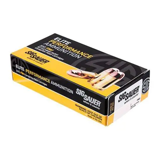 Sig Sauer E357MB50 Elite Ball  357 Mag 125 gr Full Metal Jacket (FMJ) 50 Bx/ 20