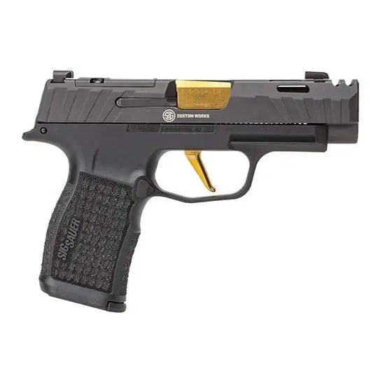 Sig Sauer P365V003 P365 XL Spectre Comp 9mm Luger Caliber with 3.10″ Compensated Barrel, 12+1 Capacity, Overall Black Finish Stainless Steel, Serrated/Optic Cut Nitron Ported Slide & XSeries Laser Engraved Polymer Grip Sig Sauer P365V003 P365 XL Spectre Comp 9mm Luger Caliber with 3.10″ Compensated Barrel, 12+1 Capacity, Overall Black Finish Stainless Steel, Serrated/Optic Cut Nitron Ported Slide & XSeries Laser Engraved Polymer Grip