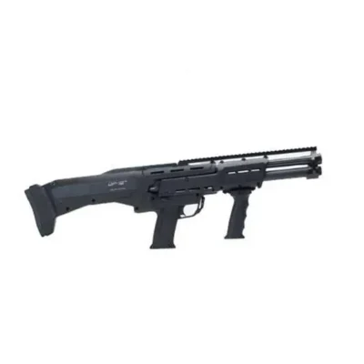 Standard Manufacturing Company, DP-12, Pump Action Shotgun, 12 Gauge, 3″ Chamber, 18.875″ Double Barrel, 10 Rounds, Matte Finish, Black
