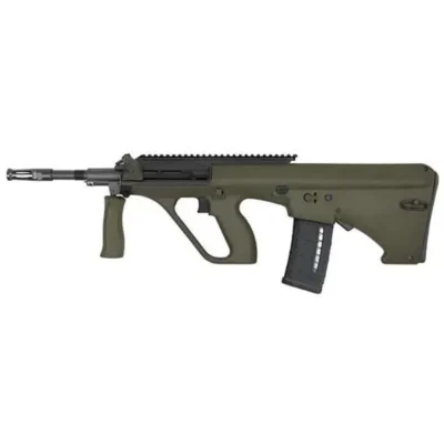 Steyr Arms AUGM1GRNNATOEXT AUG A3 M1 NATO 5.56x45mm NATO 16″ 30+1 Black Rec OD Green Fixed Bullpup Stock OD Green Polymer Grip Right Hand Includes Extended Rail