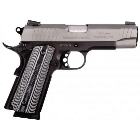 Taurus 1191101COMGV 1911 Commander 45 ACP 4.20″ 8+1 Black Gray Cerakote Slide Gr