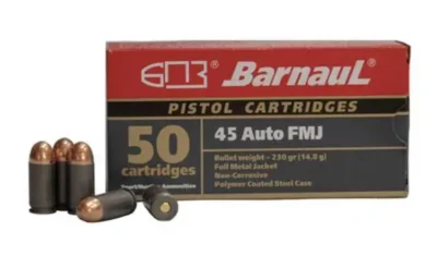 Barnaul 45 ACP 230 gr Full Metal Jacket (FMJ) #50 rounds