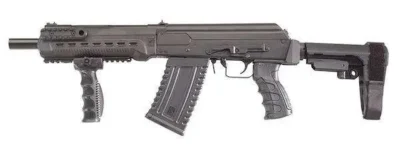 Kalashnikov USA KOMRAD KS-12 Komrad 12 Gauge 3″ 12.50″ 5+1 Black SBA3 Pistol Bra