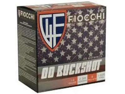 Fiocchi 12MW00BK Buckshot  12 Gauge 2.75″ 9 Pellets 00 Buck Shot 25 Bx/ 10 Cs
