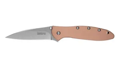 Kershaw Copper Leek Assisted Opening Knife (3″ Stonewash)