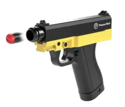 Pepperball 769030212 TCP Launcher Consumer Kit CO2 68 Cal 6rd Yellow Frame Black Polymer Grip