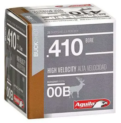 Aguila 1C4100BA Sub-Gauge  410 Gauge 2.50″ 1/2 oz 00 Buck Shot 25 Bx/ 20 Cs