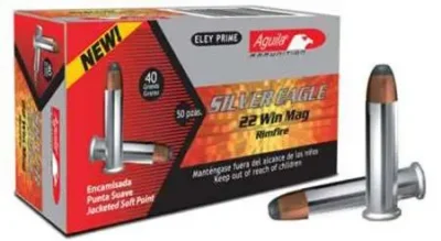 Aguila 1B222400 Special Silver Eagle 22 Mag 40 gr Sierra GameKing Boat-Tail Soft