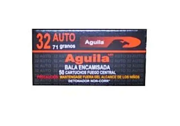 Aguila 1E322110 Pistol  32 Auto 71 gr Full Metal Jacket (FMJ) 50 Bx/ 20 Cs