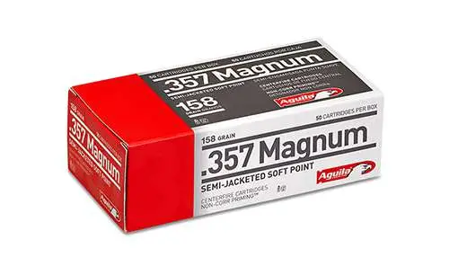 Aguila 1E572823 Target & Range 357Mag 158gr Semi Jacketed Soft Point 50 Per Box/20 Case