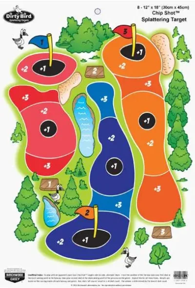 Birchwood Casey 35587 Pregame Chip Shot Paper 12″ x 18″ Golf Course White 100 Pa