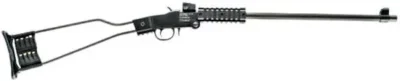Chiappa Firearms 500110 Little Badger Full Size 22 WMR 1 Shot, 16.50″ Black Cerakote Steel Threaded Barrel, Black Cerakote Quad Picatinny Receiver, Black Cerakote Underfolding Wire Frame Stock, Right Hand