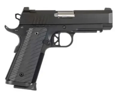 Dan Wesson 01845 TCP  9mm Luger 4″ Bull Barrel 8+1 Black Aluminum Black G10 Grip
