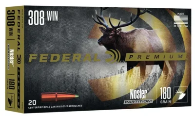 Federal P308E Premium  308 Win 180 gr Nosler Partition (NP) 20 Bx/ 10 Cs