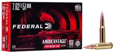 Federal A76251M1A American Eagle  7.62x51mm 168 gr Open Tip Match (OTM) 20 Bx/ 1