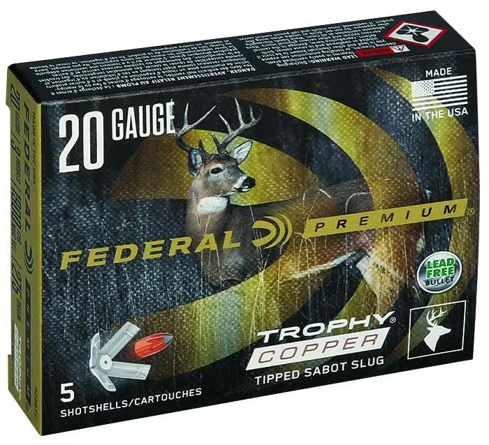 Federal P209TC Premium Vital-Shok 20 Gauge 3″ 5/8 oz Sabot Slug Shot 5 Bx/ 50 Cs