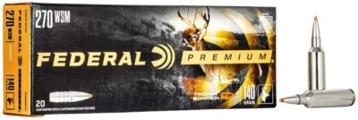 Federal P270WSMTT3 Premium  270 WSM 140 gr Trophy Bonded Tip 20 Bx/ 10 Cs