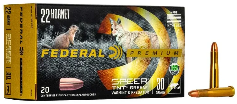 Federal P22D Premium V- Shok 22 Hornet 30 gr TNT Green (TNTGRN) 50 Bx/ 10 Cs Federal P22D Premium V- Shok 22 Hornet 30 gr TNT Green (TNTGRN) 50 Bx/ 10 Cs