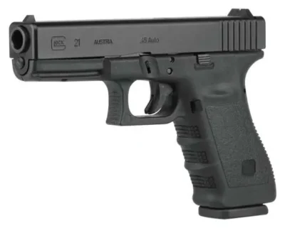 Glock PG2150201 G21 Gen 4 45 ACP 4.60″ 10+1 Black Black Interchangeable Backstra