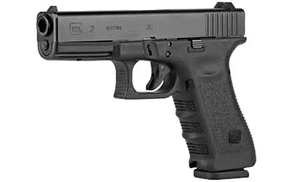 Glock PI3150201 G31 Gen3 357 Sig 10+1 4.49″ Barrel, Black Frame & Slide, Finger Grooved Rough Texture Grip, Safe Action Trigger