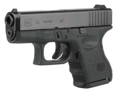 Glock PG3350201 G33 Gen 4 357 Sig 3.42″ 9+1 Black Black Interchangeable Backstra