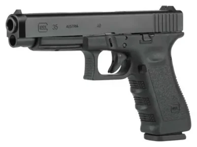 Glock PI3530101 G35 Gen3 *CA Compliant 40 S&W 5.31″ 10+1 Black Polymer Frame Black Steel Slide Black Polymer Grip Adj Sights