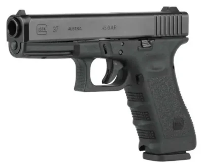 Glock PI3750201 G37 Standard 45 GAP 4.48″ 10+1 Black Black Polymer Grip Fixed Si