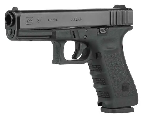 Glock PI3750201 G37 Standard 45 GAP 4.48″ 10+1 Black Black Polymer Grip Fixed Si