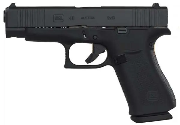 Glock PA4850201 G48 Slim Compact 9mm Luger 10+1 4.17″ Black GMB Barrel, Black nDLC Serrated Slide, Black Polymer Frame w/Beavertail, Black Textured Polymer Grip Glock PA4850201 G48 Slim Compact 9mm Luger 10+1 4.17″ Black GMB Barrel, Black nDLC Serrated Slide, Black Polymer Frame w/Beavertail, Black Textured Polymer Grip