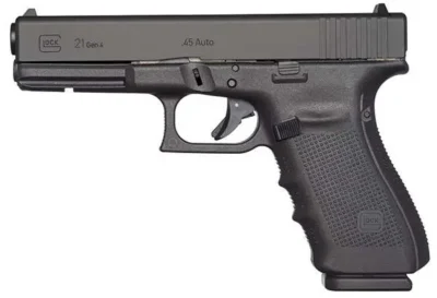 Glock UG2150201 G21 Gen 4 45 ACP 4.60″ 10+1 Black Black Interchangeable Backstra