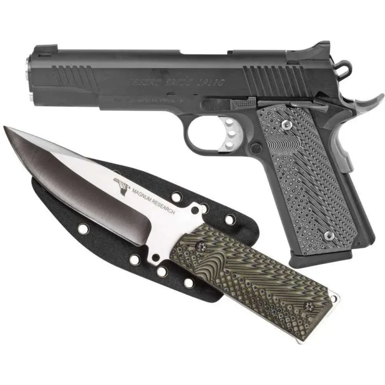 Magnum Research DE1911G10K Desert Eagle 1911 G with Knife 10mm Auto 5.01″ 8+1 Ma