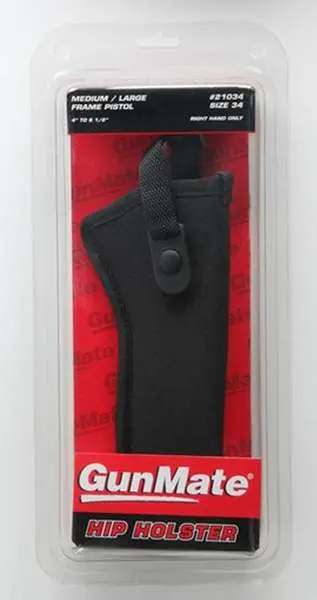 Uncle Mikes 21034 Gun Mate   Black Synthetic Hip 4-6.5″ Med, Lg Frame Revolver R
