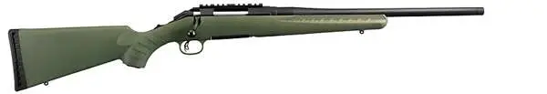 Ruger 6974 American Predator 308 Win 4+1 18″ Threaded Barrel, Matte Black Alloy Steel, Moss Green Synthetic Stock, Flush Fit Magazine, Optics Ready